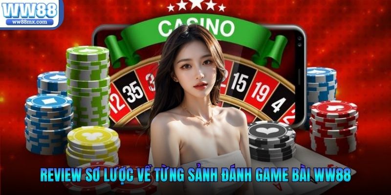 Review sơ lược về từng sảnh đánh game bài WW88